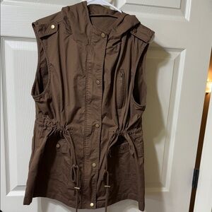Zenana Outfitters Chocolate Hooded Vest